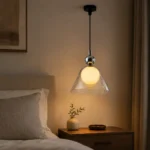 Ripple Glass Pendant Light – Clear Glass Modern LED Pendant Lamp - Image 4
