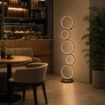 Geometric Ring LED Floor Lamp | Modern Lighting - Image 4