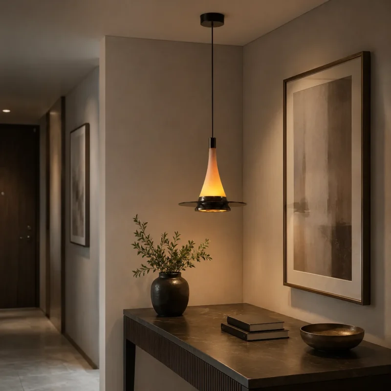Art Glass Pendant Light | Modern Minimalist LED Ceiling Lighting Fixture - Image 3