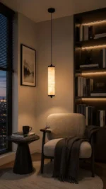 Alabaster Linear Pendant Light | Modern Minimalist LED Ceiling Lamp - Image 3
