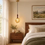 Amber Glass Pendant Light | Modern Artistic Lighting - Image 2