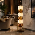 Luxury Resin Stone Sculptural Floor Lamp - Image 5