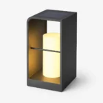 Zephyra Solar Outdoor Frame Lantern for Patio and Garden Lighting