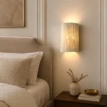 Pleated Gypsum Wall Light | G9 LED Wall Sconce - Image 5