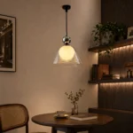 Ripple Glass Pendant Light – Clear Glass Modern LED Pendant Lamp - Image 5