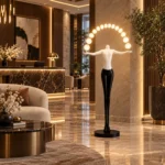 Sculptural Human Figure LED Floor Lamp | Art Lighting - Image 2