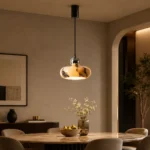 Modern Marble Pendant Light | Minimalist LED Ceiling Lighting Fixture - Image 2