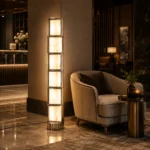 Natural Marble LED Floor Lamp | Champagne Gold - Image 4
