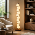 Spiral LED Floor Lamp | Frosted Glass Lighting - Image 4