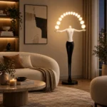 Sculptural Human Figure LED Floor Lamp | Art Lighting - Image 3