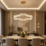 Stella Copper Crystal LED Ring Chandelier for Luxury Interiors - Image 5