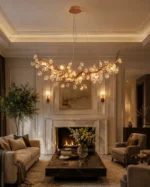 Copper Branch Liuli Glass Chandelier for Luxury Interiors - Image 4