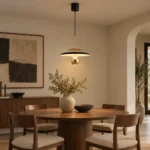 Modern Disc Pendant Light | Black Minimalist LED Ceiling Lighting Fixture - Image 4