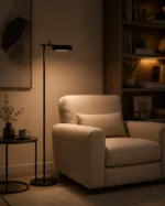 Modern Wide-Shade LED Reading Floor Lamp - Image 5