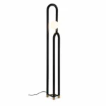 Double-Arch Glass Globe LED Floor Lamp