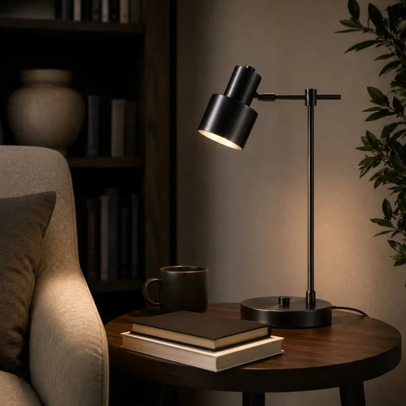 Adjustable Brass Table Lamp | Modern LED Reading Desk Light - Image 5