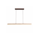 Travertine & Wood Linear Pendant Light | Modern LED