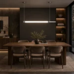 Modern Silver Linear LED Pendant Light – Minimalist Chandelier - Image 6