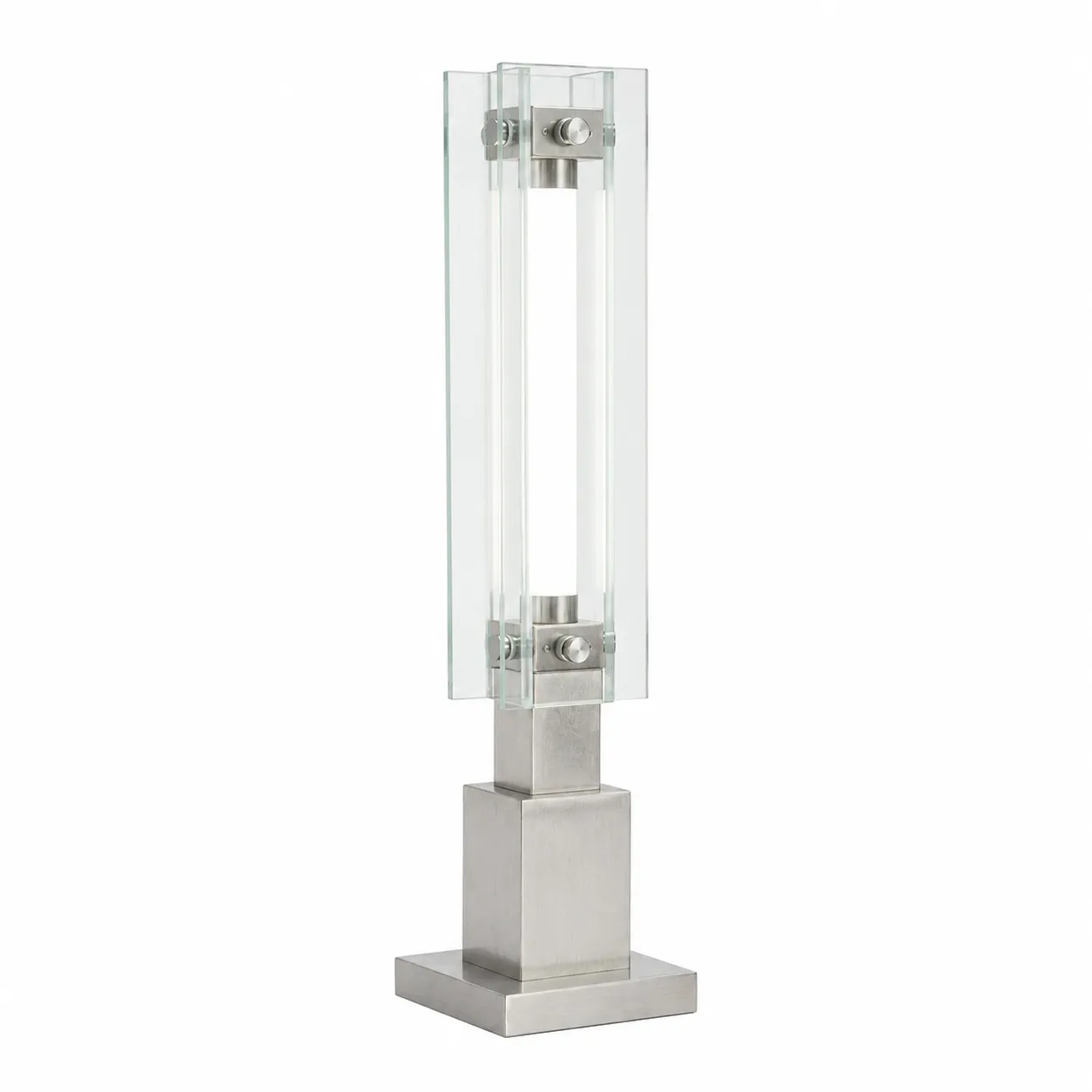 4cfd9fcf-9cdb-4d9d-be8c-e22be1e46ba9_11zon Modern Glass Column Table Lamp | Minimalist LED Bedside Lighting Fixture - Image 1