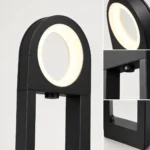 Molde Black Halo Outdoor Bollard Light for Garden Pathway Lighting - Image 3
