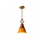 Vintage Ceramic Pendant Light | Retro Tulip Lighting Fixture