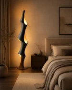 Flame Spiral Sculptural Floor Lamp | Modern Art Lighting - Image 3