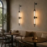 Vertical LED Wall Light | Cylindrical Acrylic Sconce - Image 4