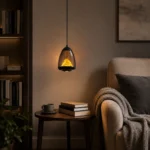 Smoked Glass Pendant Light | Modern Minimalist LED Ceiling Lighting Fixture - Image 4