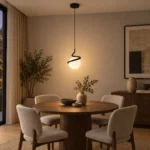 Spiral Glass Pendant Light – Modern Minimalist LED Hanging Lamp - Image 5