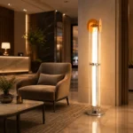 Modern Amber Acrylic LED Floor Lamp - Image 5
