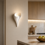 Gypsum Wall Lamp | Sculptural Calla Lily LED Sconce - Image 2