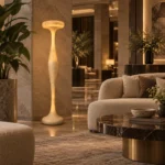Wabi-Sabi Cement Floor Lamp | Sculptural Lighting - Image 3