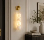 Four Globe Alabaster Wall Sconce Modern LED Wall Light - Image 2