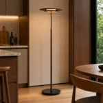 Modern Layered Floor Lamp | Walnut LED Lighting - Image 2