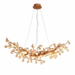 Copper Branch Liuli Glass Chandelier for Luxury Interiors