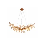 Copper Branch Liuli Glass Chandelier for Luxury Interiors