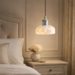 Vintage Floral Pendant Light | French Resin Lighting Fixture - Image 4