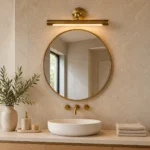 Modern Brass Cylinder LED Vanity Light for Bathroom Mirror - Image 5