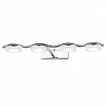 Modern Chrome LED Vanity Mirror Light | Wave Bathroom Lamp
