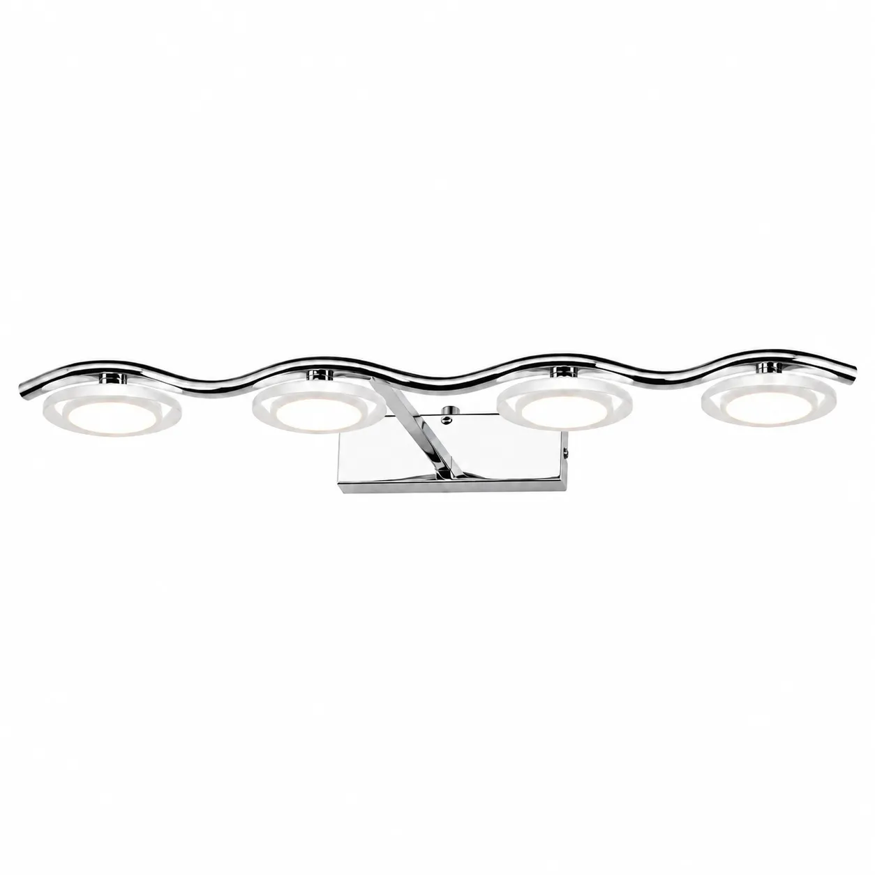 5b6cbf2c367c9621da72d6377fa245c0_11zon Modern Chrome LED Vanity Mirror Light | Wave Bathroom Lamp - Image 1
