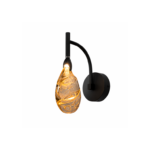 Modern LED Glass Wall Sconce | Copper Bedroom Wall Light