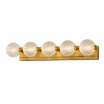 Brass Crystal LED Vanity Light | Luxury Bathroom Mirror Lamp