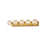 Brass Crystal LED Vanity Light | Luxury Bathroom Mirror Lamp