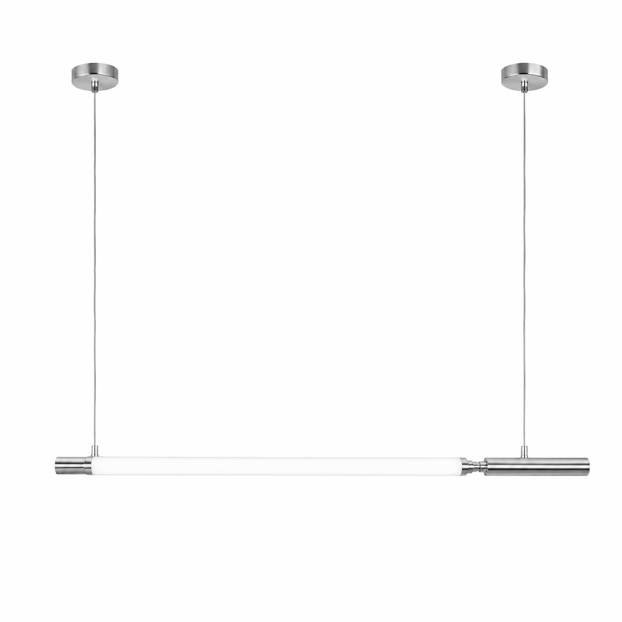 62345626-7858-46b0-a8dd-d1f4a80ece86 Modern Silver Linear LED Pendant Light – Minimalist Chandelier - Image 1