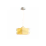 Layered Square Pendant Light – Modern PLA Cream LED Ceiling Light