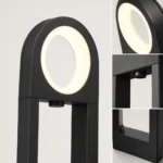 Molde Black Halo Outdoor Bollard Light for Garden Pathway Lighting - Image 5