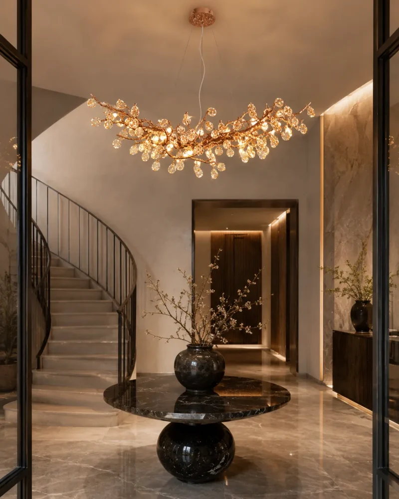 Copper Branch Liuli Glass Chandelier for Luxury Interiors - Image 5