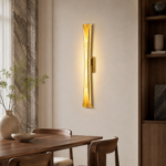 Slim Linear LED Wall Light | Geometric Metal Sconce - Image 3