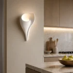 Gypsum Wall Lamp | Sculptural Calla Lily LED Sconce - Image 2