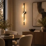 Modern LED Spiral Wall Light | Brass Wall Sconce - Image 3